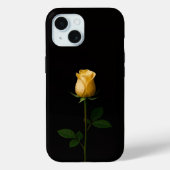 Black 4 Luxe iPhone 15 Case, Sunlit Yellow Rose Case-Mate iPhoneケース (裏面)