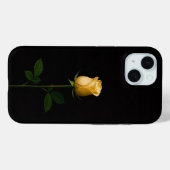 Black 4 Luxe iPhone 15 Case, Sunlit Yellow Rose Case-Mate iPhoneケース (裏面 (横))