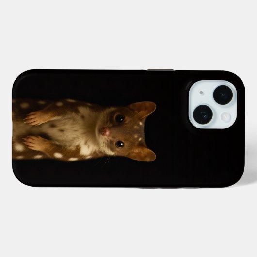 Black 4 Luxe iPhone 15 Case, Sweet Quoll Case-Mate iPhoneケース (裏面 (横))