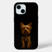 Black 4 Luxe iPhone 15 Case, Yorkshire Terrier Case-Mate iPhoneケース (裏面)