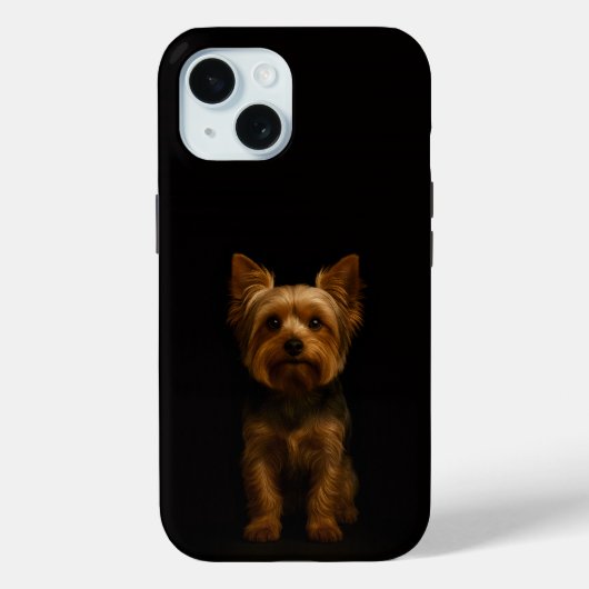 Black 4 Luxe iPhone 15 Case, Yorkshire Terrier Case-Mate iPhoneケース (裏面)