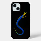 Black 4 Luxe iPhone 15 Mate, Blue Ribbon Eel Case-Mate iPhoneケース (裏面)