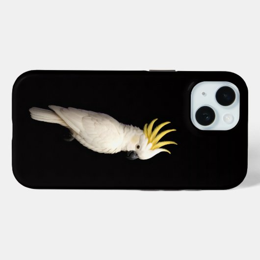 Black 4 Luxe iPhone 15 Mate, Crested Cockatoo Case-Mate iPhoneケース (裏面 (横))