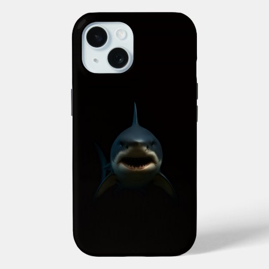 Black 4 Luxe iPhone 15 Mate, Great White Shark Case-Mate iPhoneケース (裏面)