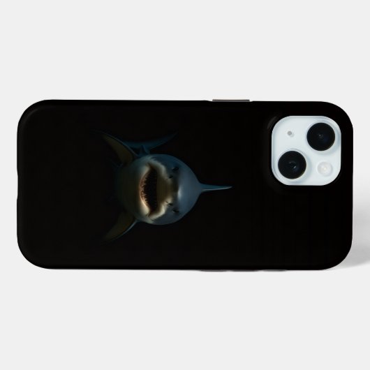 Black 4 Luxe iPhone 15 Mate, Great White Shark Case-Mate iPhoneケース (裏面 (横))
