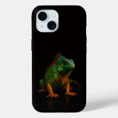 Black 4 Luxe iPhone 15 Mate, Green Iguana Case-Mate iPhoneケース (裏面)