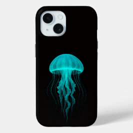 Black 4 Luxe iPhone 15 Mate, Green Jellyfish iPhone 15ケース