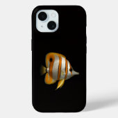Black 4 Luxe iPhone 15 Mate, Reef Butterflyfish Case-Mate iPhoneケース (裏面)