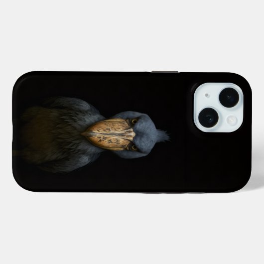 Black 4 Luxe iPhone 15 Mate, Shoebill Bird Case-Mate iPhoneケース (裏面 (横))