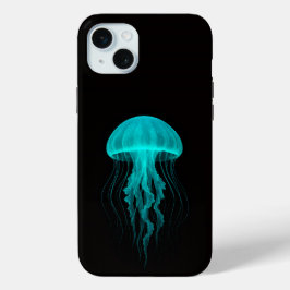 Black 4 Luxe iPhone 15 Plus, Green Jellyfish iPhone 15 Miniケース