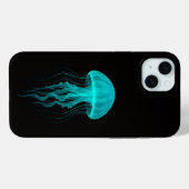 Black 4 Luxe iPhone 15 Plus, Green Jellyfish Case-Mate iPhoneケース (裏面 (横))