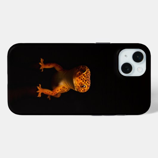 Black 4 Luxe iPhone 15 Plus, Leopard Gecko Case-Mate iPhoneケース (裏面 (横))