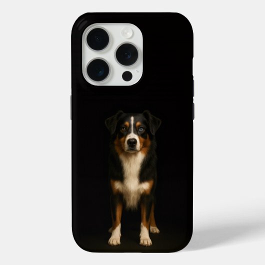Black 4 Luxe iPhone 15 Pro Mate, Aussie Shepherd Case-Mate iPhoneケース (裏面)