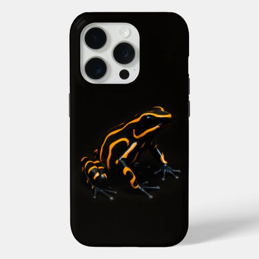 Black 4 Luxe iPhone 15 Pro Mate, Black Orange Frog Case-Mate iPhoneケース (裏面)