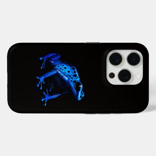 Black 4 Luxe iPhone 15 Pro Mate, Blue Frog Case-Mate iPhoneケース (裏面 (横))