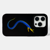 Black 4 Luxe iPhone 15 Pro Mate, Blue Ribbon Eel Case-Mate iPhoneケース (裏面 (横))