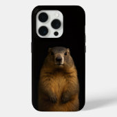 Black 4 Luxe iPhone 15 Pro Mate, Fluffy Marmot Case-Mate iPhoneケース (裏面)