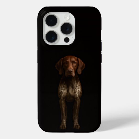 Black 4 Luxe iPhone 15 Pro Mate, German Pointer Case-Mate iPhoneケース (裏面)