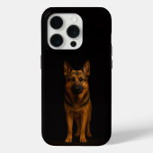 Black 4 Luxe iPhone 15 Pro Mate, German Shepherd Case-Mate iPhoneケース (裏面)