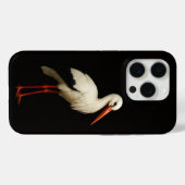 Black 4 Luxe iPhone 15 Pro Mate, Graceful Stork Case-Mate iPhoneケース (裏面 (横))