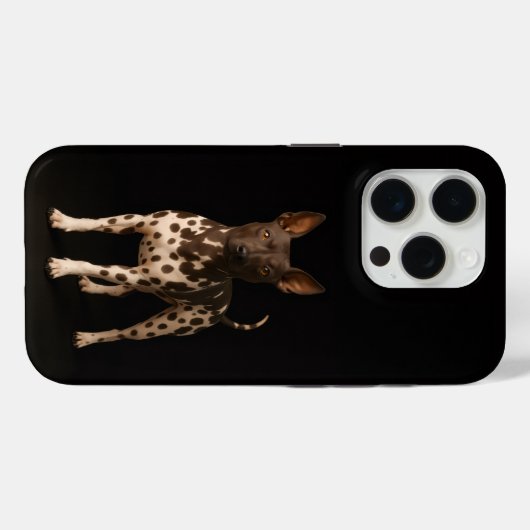 Black 4 Luxe iPhone 15 Pro Mate, Hairless Terrier Case-Mate iPhoneケース (裏面 (横))