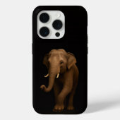 Black 4 Luxe iPhone 15 Pro Mate, Indian Elephant Case-Mate iPhoneケース (裏面)