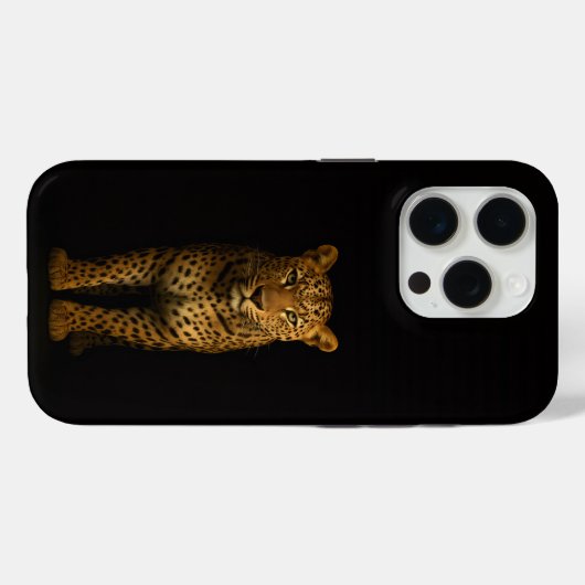 Black 4 Luxe iPhone 15 Pro Mate Majestic Leopard Case-Mate iPhoneケース (裏面 (横))