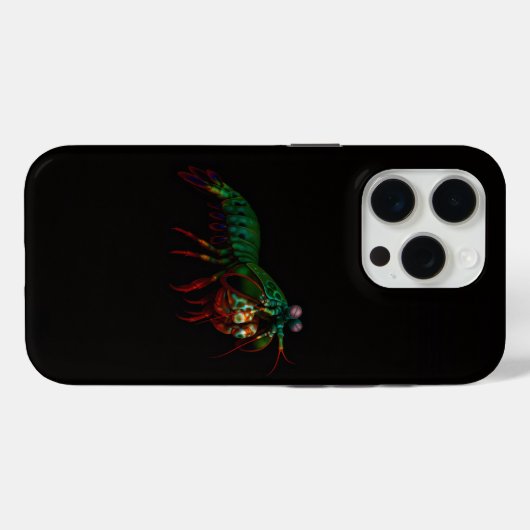Black 4 Luxe iPhone 15 Pro Mate, Mantis Shrimp Case-Mate iPhoneケース (裏面 (横))