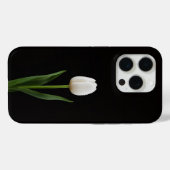 Black 4 Luxe iPhone 15 Pro Mate Pearl White Tulip Case-Mate iPhoneケース (裏面 (横))