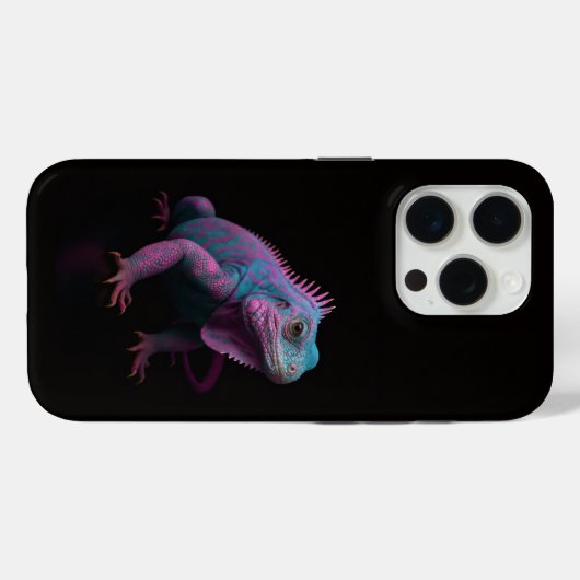 Black 4 Luxe iPhone 15 Pro Mate, Pink Iguana Case-Mate iPhoneケース (裏面 (横))