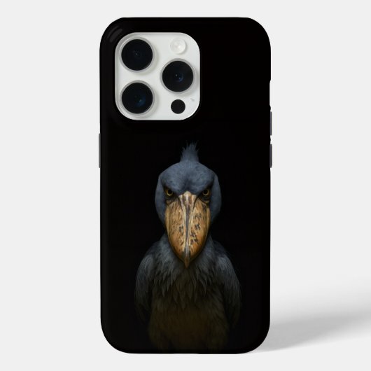 Black 4 Luxe iPhone 15 Pro Mate, Shoebill Bird Case-Mate iPhoneケース (裏面)