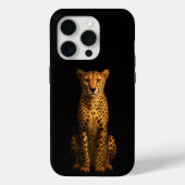 Black 4 Luxe iPhone 15 Pro Mate, Sleek Cheetah Case-Mate iPhoneケース (裏面)