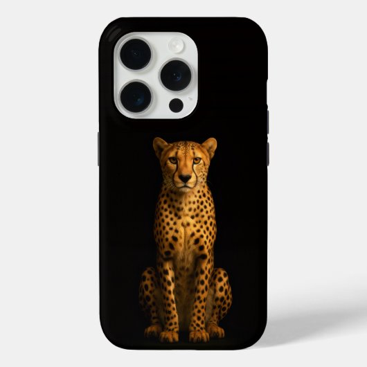 Black 4 Luxe iPhone 15 Pro Mate, Sleek Cheetah Case-Mate iPhoneケース (裏面)