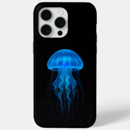 Black 4 Luxe iPhone 15 Pro Max、青いクラゲ Maxケース