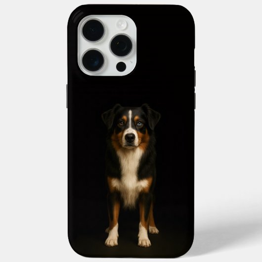 Black 4 Luxe iPhone 15 Pro Max, Aussie Shepherd Case-Mate iPhoneケース (裏面)