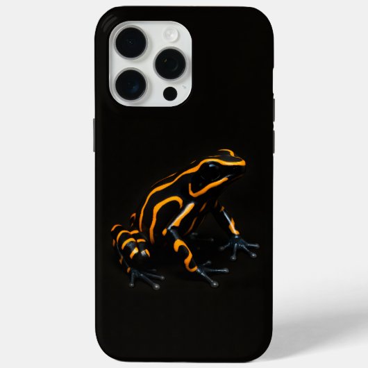 Black 4 Luxe iPhone 15 Pro Max, Black Orange Frog Case-Mate iPhoneケース (裏面)