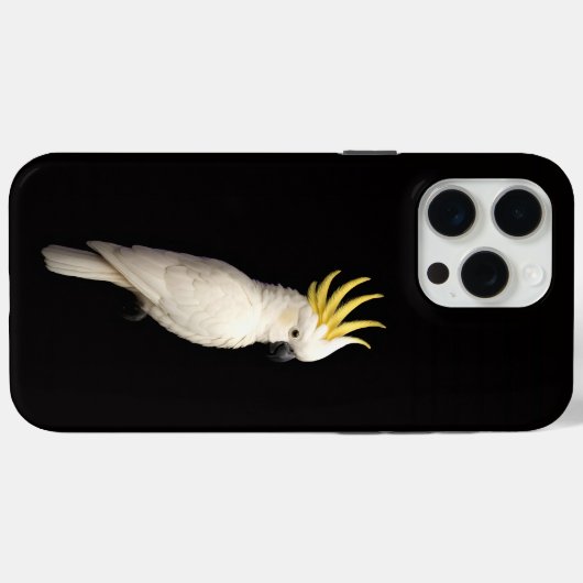 Black 4 Luxe iPhone 15 Pro Max, Crested Cockatoo Case-Mate iPhoneケース (裏面 (横))