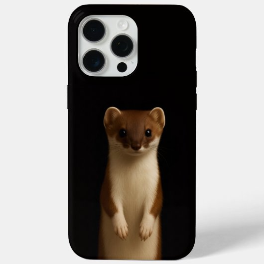 Black 4 Luxe iPhone 15 Pro Max, Elegant Weasel Case-Mate iPhoneケース (裏面)