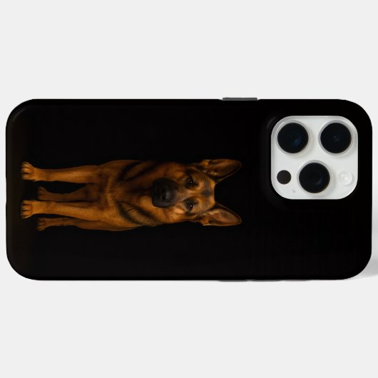 Black 4 Luxe iPhone 15 Pro Max, German Shepherd Case-Mate iPhoneケース (裏面 (横))