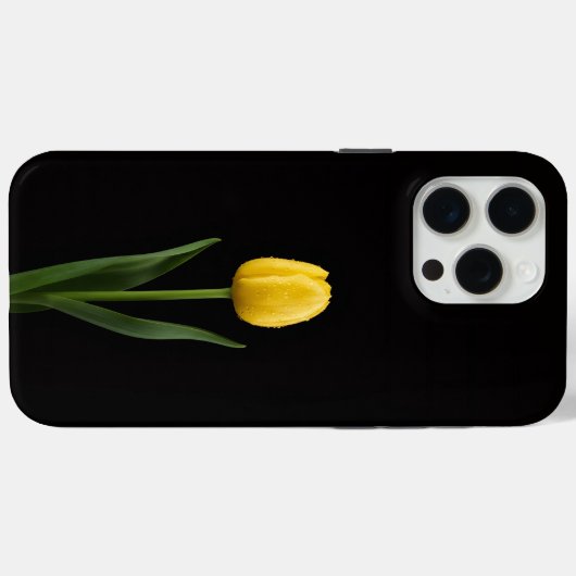 Black 4 Luxe iPhone 15 Pro Max, Golden Tulip Case-Mate iPhoneケース (裏面 (横))