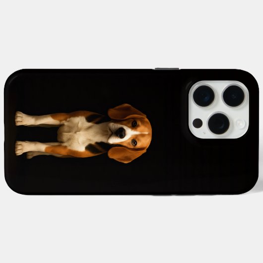Black 4 Luxe iPhone 15 Pro Max, Kind Beagle Case-Mate iPhoneケース (裏面 (横))