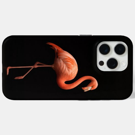 Black 4 Luxe iPhone 15 Pro Max, Pink Flamingo Case-Mate iPhoneケース (裏面 (横))