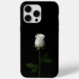 Black 4 Luxe iPhone 15 Pro Max, Pure White Rose iPhone 15 Pro Maxケース
