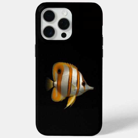 Black 4 Luxe iPhone 15 Pro Max, Reef Butterflyfish Case-Mate iPhoneケース (裏面)