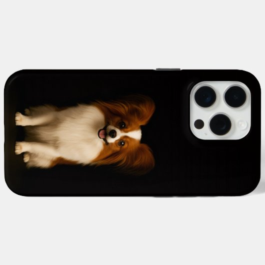 Black 4 Luxe iPhone 15 Pro Max, Refined Papillon Case-Mate iPhoneケース (裏面 (横))