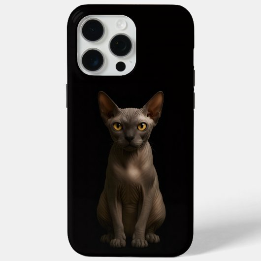 Black 4 Luxe iPhone 15 Pro Max, Sphynx Cat Case-Mate iPhoneケース (裏面)