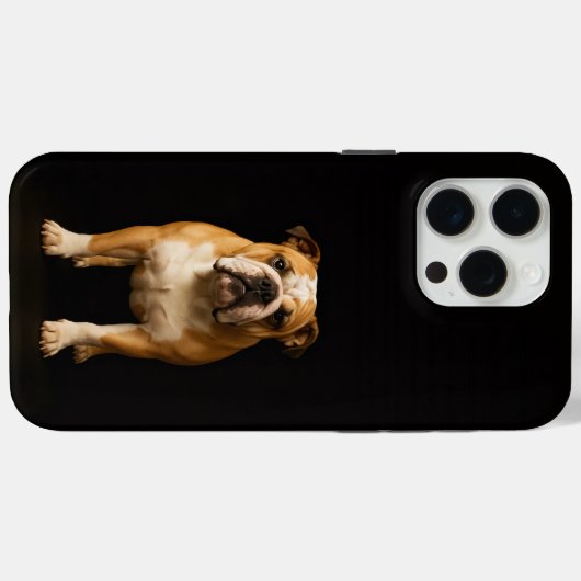 Black 4 Luxe iPhone 15 Pro Max Stamina Bulldog Case-Mate iPhoneケース (裏面 (横))