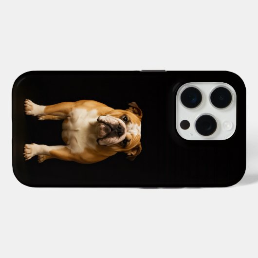 Black 4 Luxe iPhone 15 Pro Stamina Bulldog Case-Mate iPhoneケース (裏面 (横))