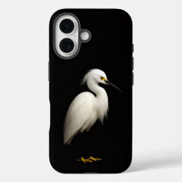 Black 4 Luxe iPhone 16 Case-Mate, Snowy Egret iPhone 16ケース