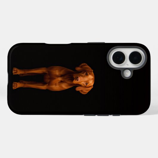 Black 4 Luxe iPhone 16 Mate, Agile Vizsla Dog Case-Mate iPhoneケース (裏面 (横))